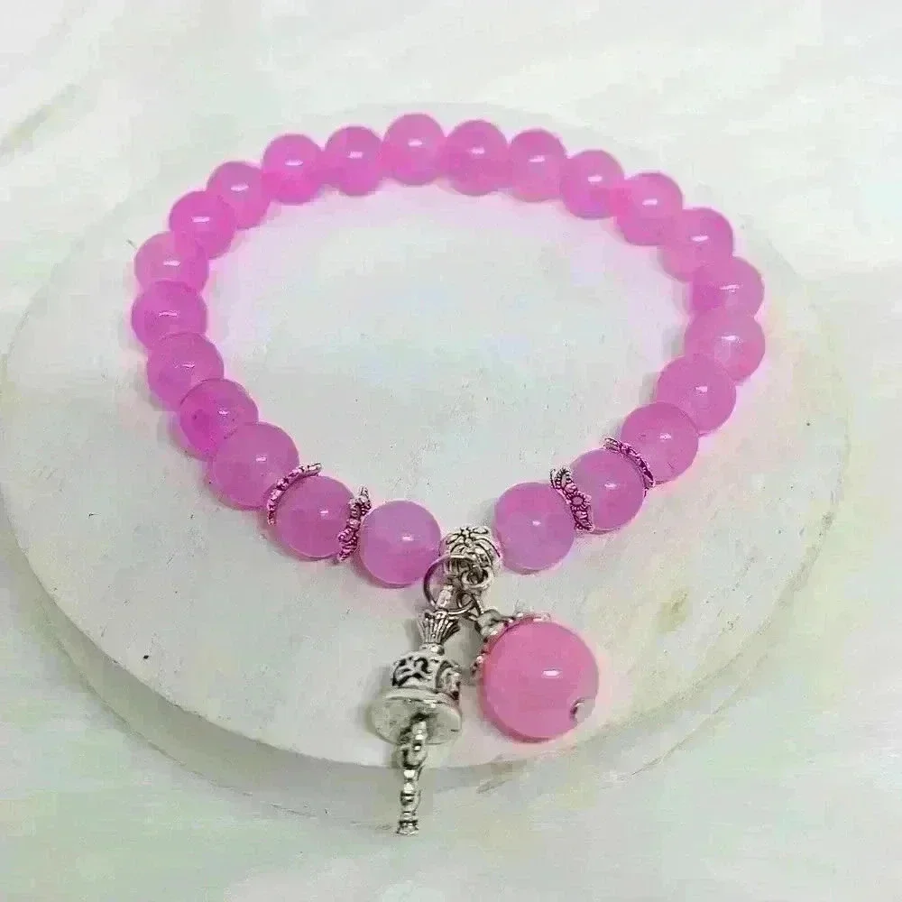 Pinky Pink Beaded Bracelet